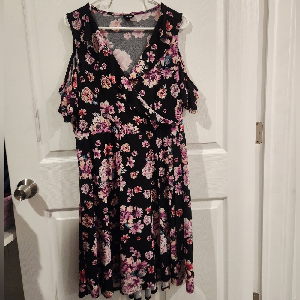 Torrid Bare Shoulders Floral Dress